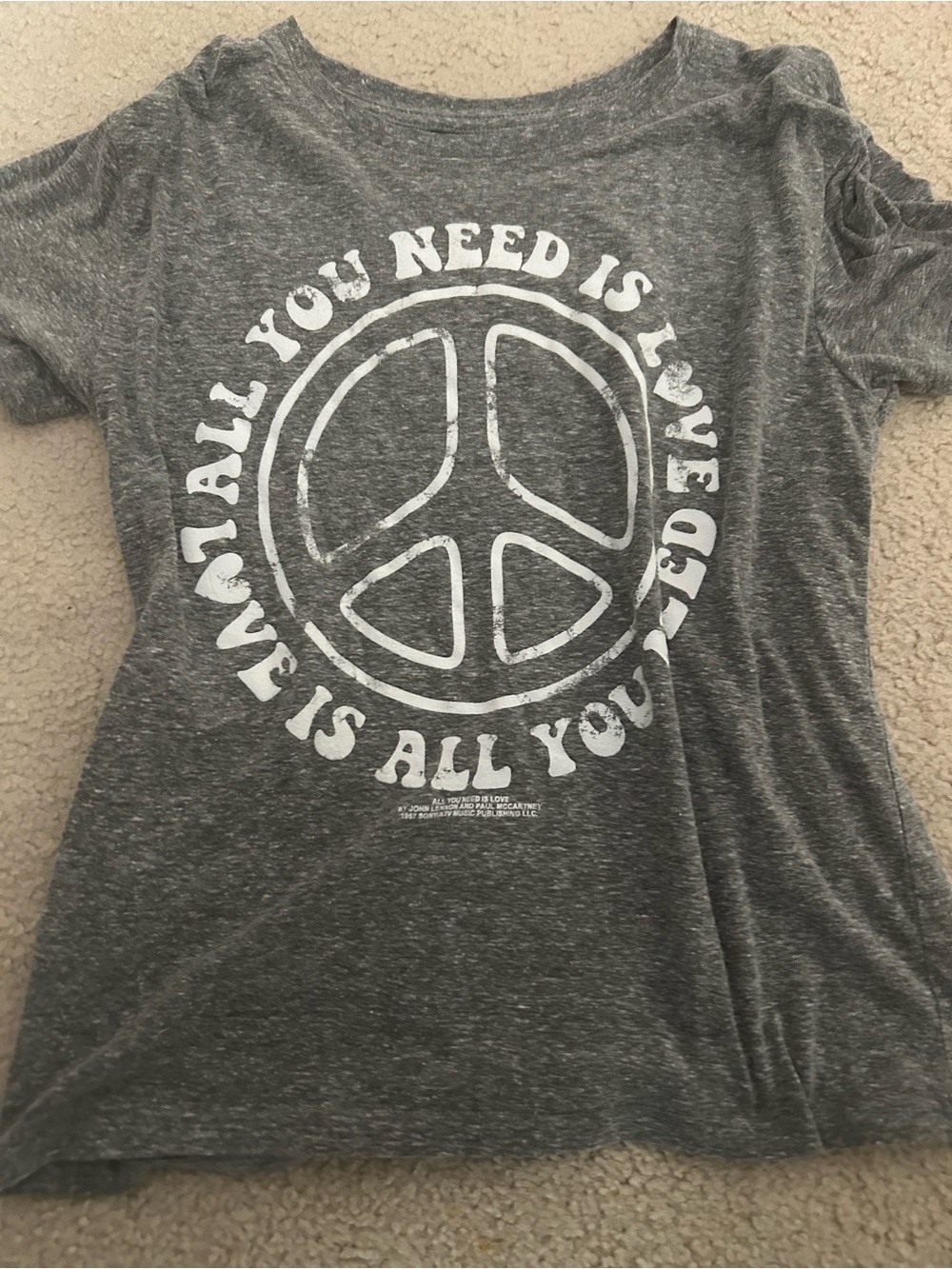 The Beatles “All You Need is Love” medium women’s t shirt